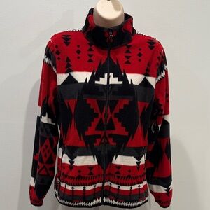 Vintage Polo by Ralph Lauren Teddy Women Size L Jacket Aztec Southwest Zip Y2K